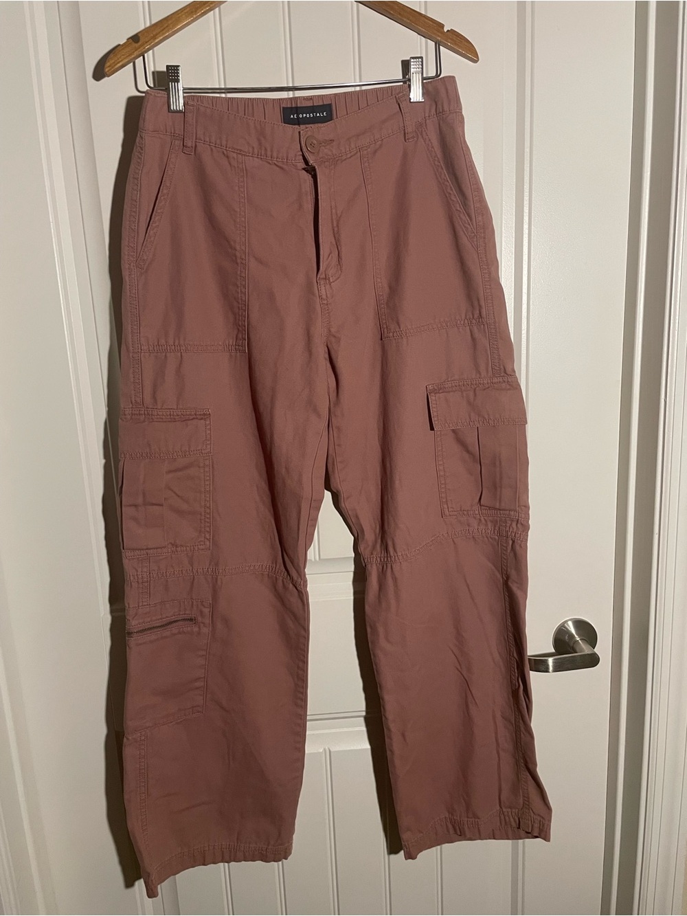 Aeropostale Womens Utility Cargo Pants Mauve Pink Medium